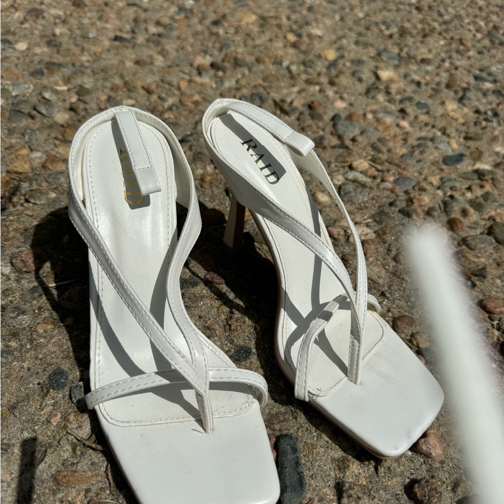 Women's White Strappy Sandals